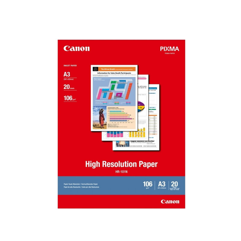 High Resolution Paper CANON A3 106g/m² 20 Φύλλα (1033A006AB) (CAN-HR-101-A3) High Resolution Paper CANON A3 106g/m² 20 Φύλλα (1033A006AB) (CAN-HR-101-A3)
