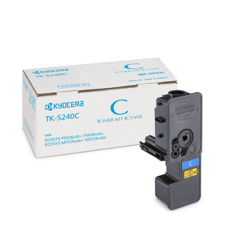 KYOCERA ECOSYS M5526MFP/P5026 TONER CYAN (TK-5240C) (KYOTK5240C) KYOCERA ECOSYS M5526MFP/P5026 TONER CYAN (TK-5240C) (KYOTK5240C)