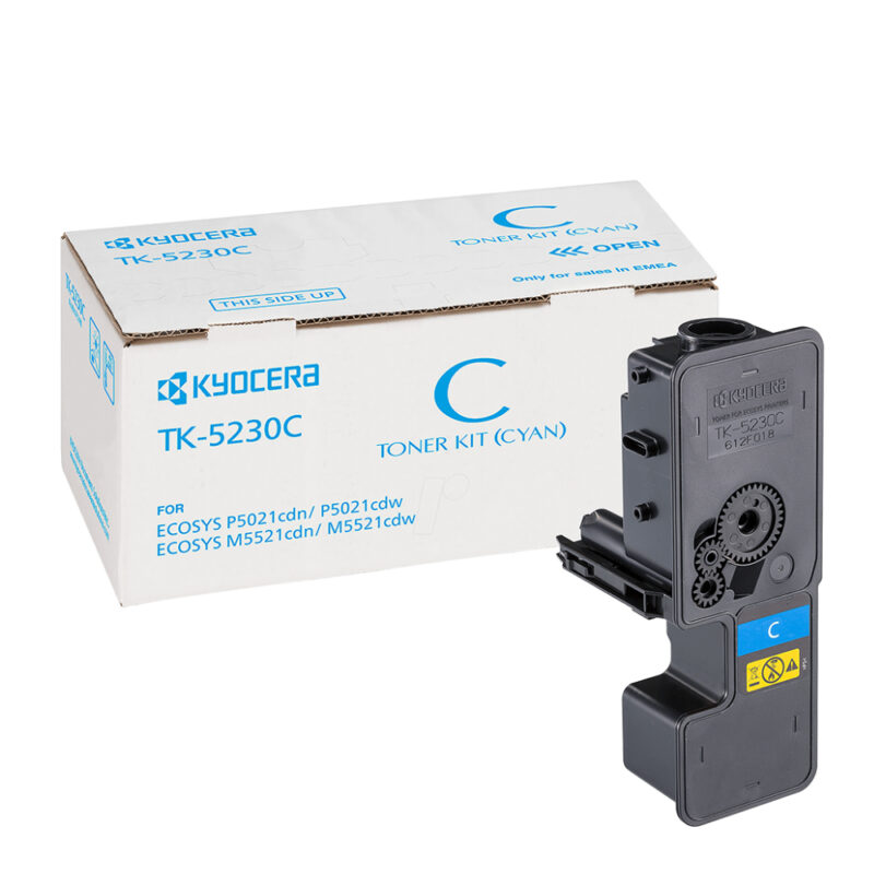 KYOCERA ECOSYS M5521MFP/P5021 TONER HC CYAN (TK-5230C) (KYOTK5230C) KYOCERA ECOSYS M5521MFP/P5021 TONER HC CYAN (TK-5230C) (KYOTK5230C)
