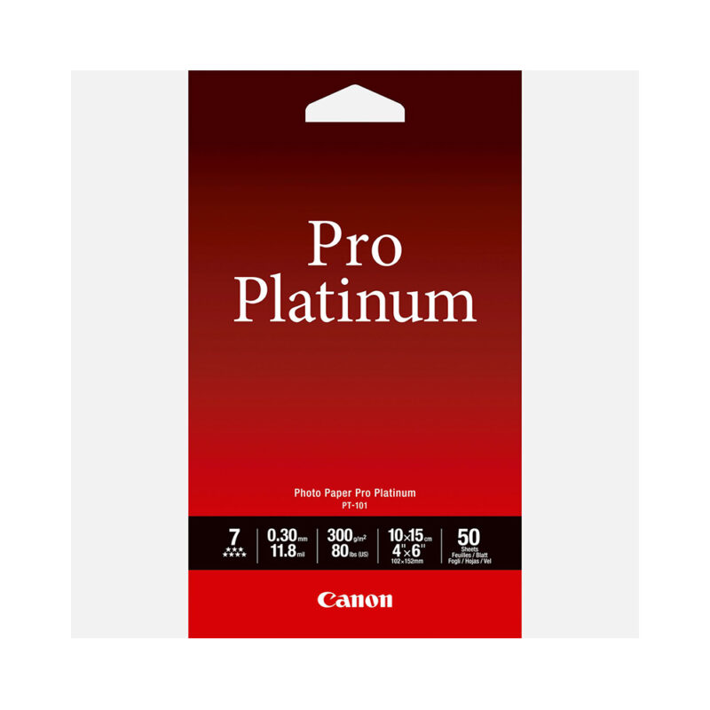 Φωτογραφικό Χαρτί Canon PT-101 Pro Platinum A6 10x15cm 300gr 50sheets (2768B014) (CAN-PT-101-A6) Φωτογραφικό Χαρτί Canon PT-101 Pro Platinum A6 10x15cm 300gr 50sheets (2768B014) (CAN-PT-101-A6)