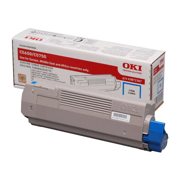 OKI C5650/C5750 TNR CYAN 2K (43872307) (OKI-5650-C) OKI C5650/C5750 TNR CYAN 2K (43872307) (OKI-5650-C)