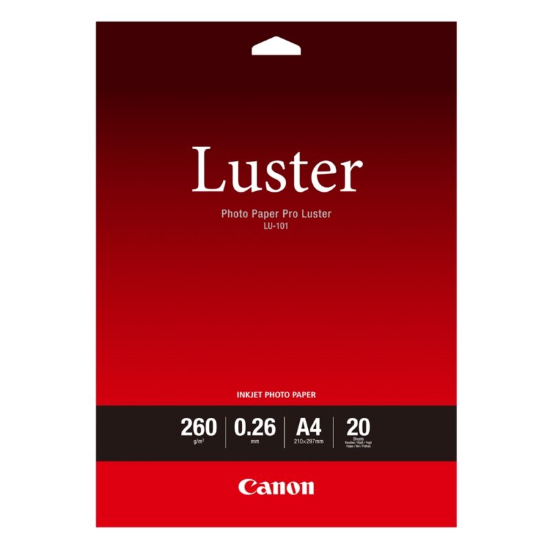 Φωτογραφικό Χαρτί Pro Luster CANON A4 Semi Glossy 260g/m² 20 Φύλλα (6211B006) (CAN-LU-101A4) Φωτογραφικό Χαρτί Pro Luster CANON A4 Semi Glossy 260g/m² 20 Φύλλα (6211B006) (CAN-LU-101A4)