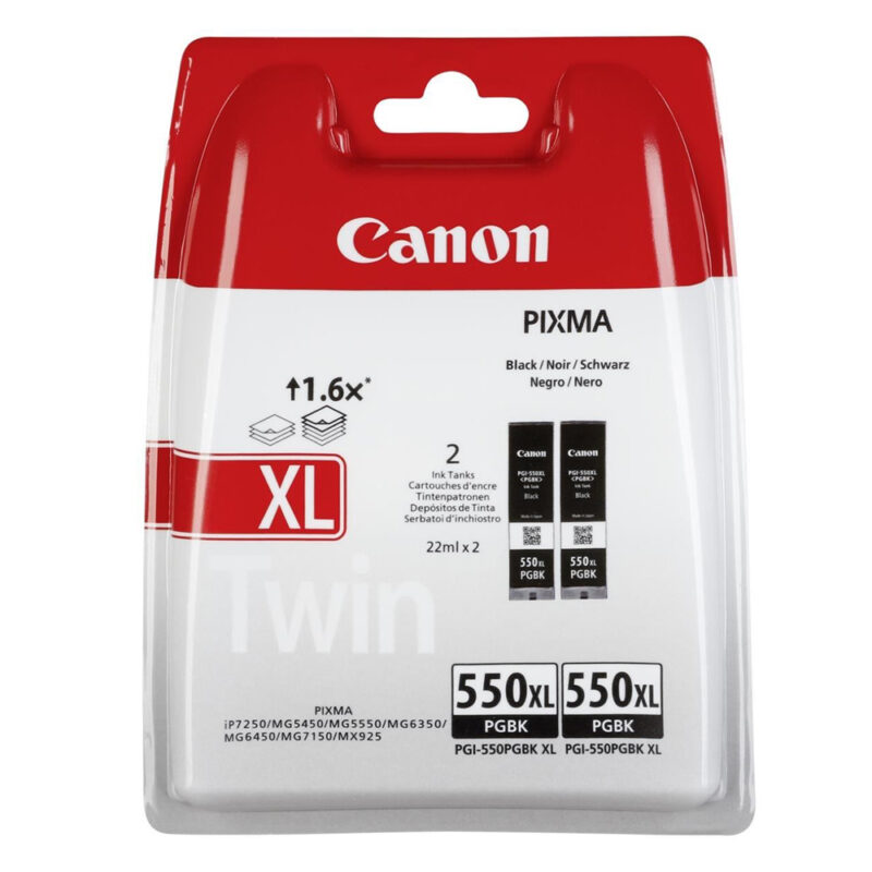 Canon Μελάνι Inkjet PGI-550XL HC Black Twin Pack (6431B005) (CANPGI-550XLBTP) Canon Μελάνι Inkjet PGI-550XL HC Black Twin Pack (6431B005) (CANPGI-550XLBTP)