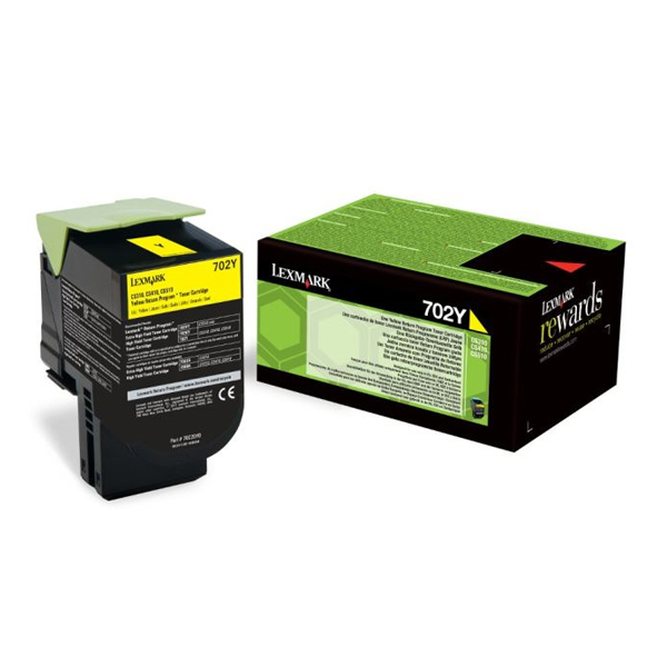 LEXMARK CS310/410/510 YELLOW TONER CRTR SC (702Y) RETURN 1k (70C20Y0) (LEX70C20Y0) LEXMARK CS310/410/510 YELLOW TONER CRTR SC (702Y) RETURN 1k (70C20Y0) (LEX70C20Y0)