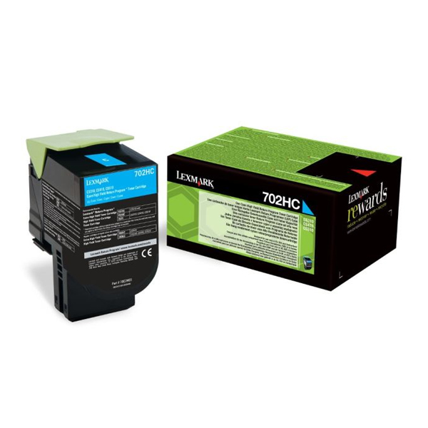 LEXMARK CS310/410/510 CYAN TONER CRTR HC (702HC) RETURN 3k (70C2HC0) (LEX70C2HC0) LEXMARK CS310/410/510 CYAN TONER CRTR HC (702HC) RETURN 3k (70C2HC0) (LEX70C2HC0)