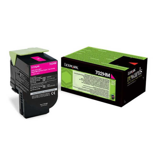 LEXMARK CS310/410/510 MAGENTA TONER CRTR HC (702HM) RETURN 3k (70C2HM0) (LEX70C2HM0) LEXMARK CS310/410/510 MAGENTA TONER CRTR HC (702HM) RETURN 3k (70C2HM0) (LEX70C2HM0)