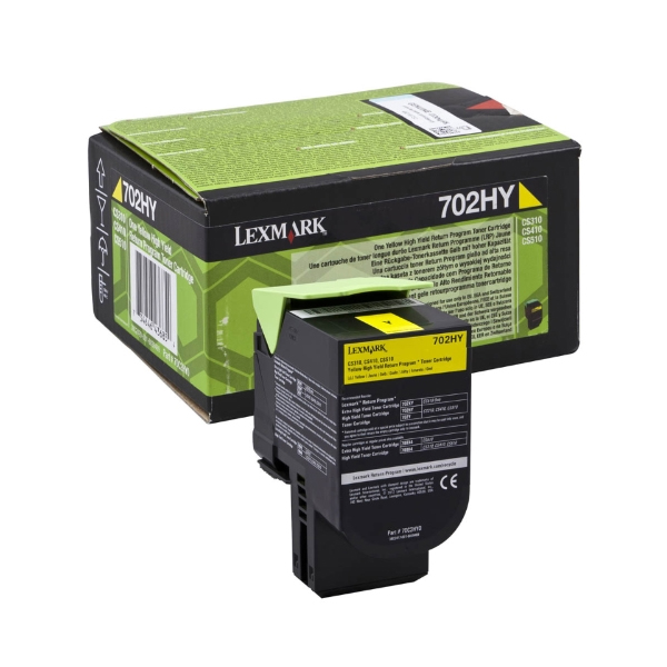 LEXMARK CS310/410/510 YELLOW TONER CRTR HC (702HY) RETURN 3k (70C2HY0) (LEX70C2HY0) LEXMARK CS310/410/510 YELLOW TONER CRTR HC (702HY) RETURN 3k (70C2HY0) (LEX70C2HY0)