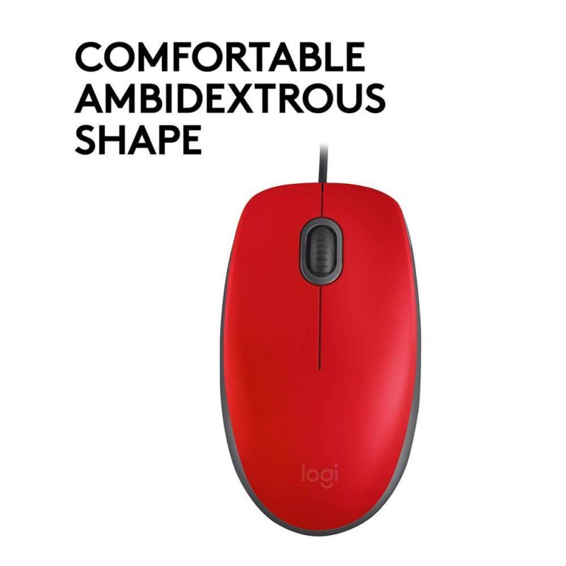 Logitech M110 Optical Mouse (Red Logitech M110 Optical Mouse (Red