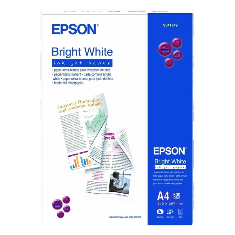 Bright White Inkjet Paper EPSON A4 90g/m² 500 Φύλλα (C13S041749) (EPSS041749) Bright White Inkjet Paper EPSON A4 90g/m² 500 Φύλλα (C13S041749) (EPSS041749)