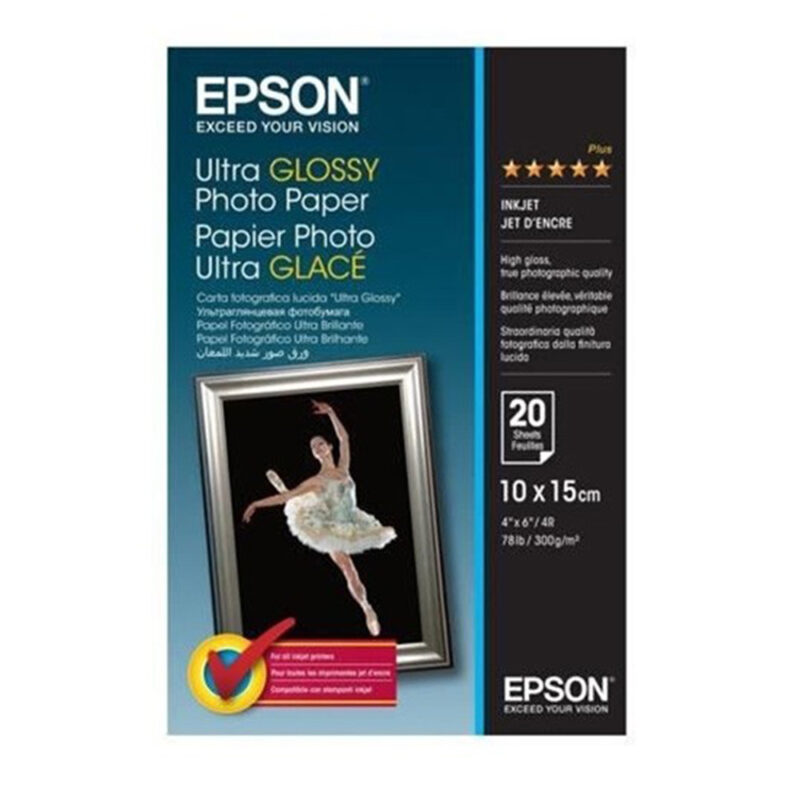 Φωτογραφικό Χαρτί EPSON 10x15 cm Ultra Glossy 300 g/m² 20 Φύλλα (C13S041926) (EPSS041926) Φωτογραφικό Χαρτί EPSON 10x15 cm Ultra Glossy 300 g/m² 20 Φύλλα (C13S041926) (EPSS041926)