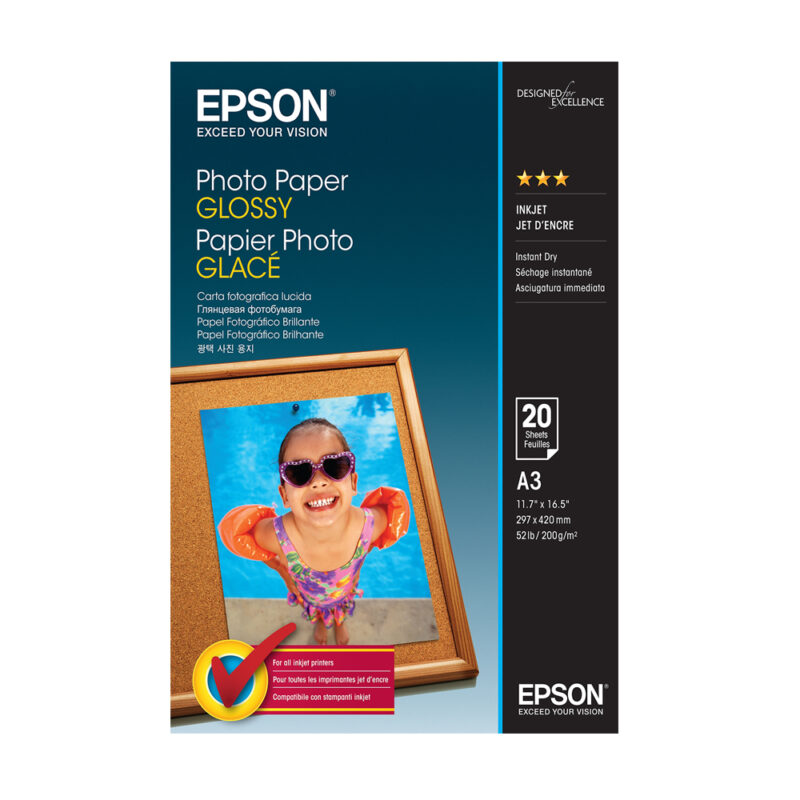 Φωτογραφικό Χαρτί EPSON A3 Glossy 200 g/m² 20 Φύλλα (C13S042536) (EPSS042536)