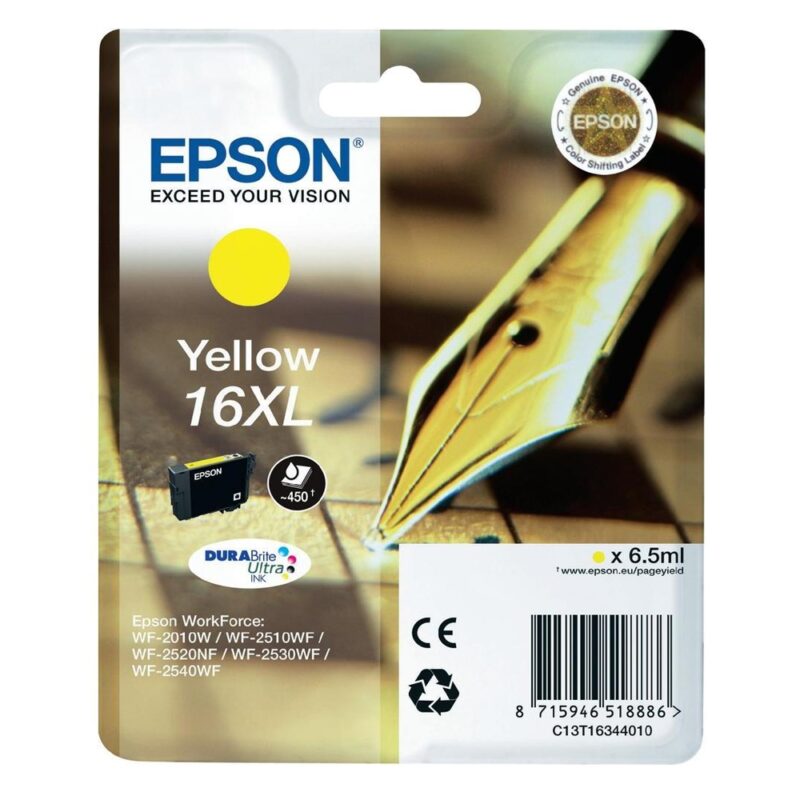 Epson Μελάνι Inkjet No.16 XL Yellow (C13T16344012) (EPST163440) Epson Μελάνι Inkjet No.16 XL Yellow (C13T16344012) (EPST163440)