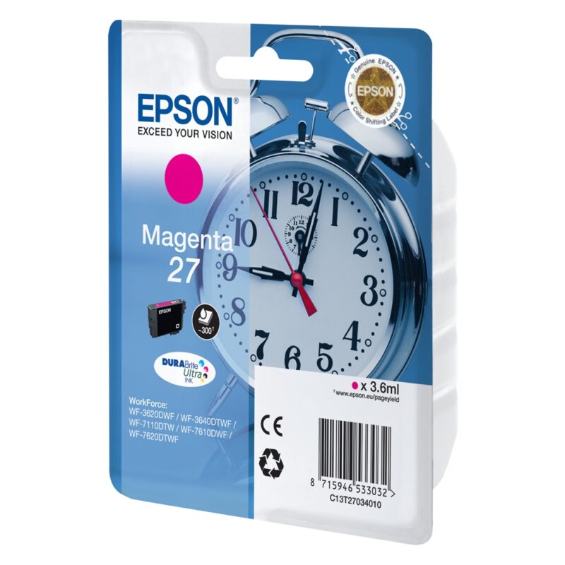 Epson Μελάνι Inkjet Series 27 Magenta (C13T27034012) (EPST270340) Epson Μελάνι Inkjet Series 27 Magenta (C13T27034012) (EPST270340)