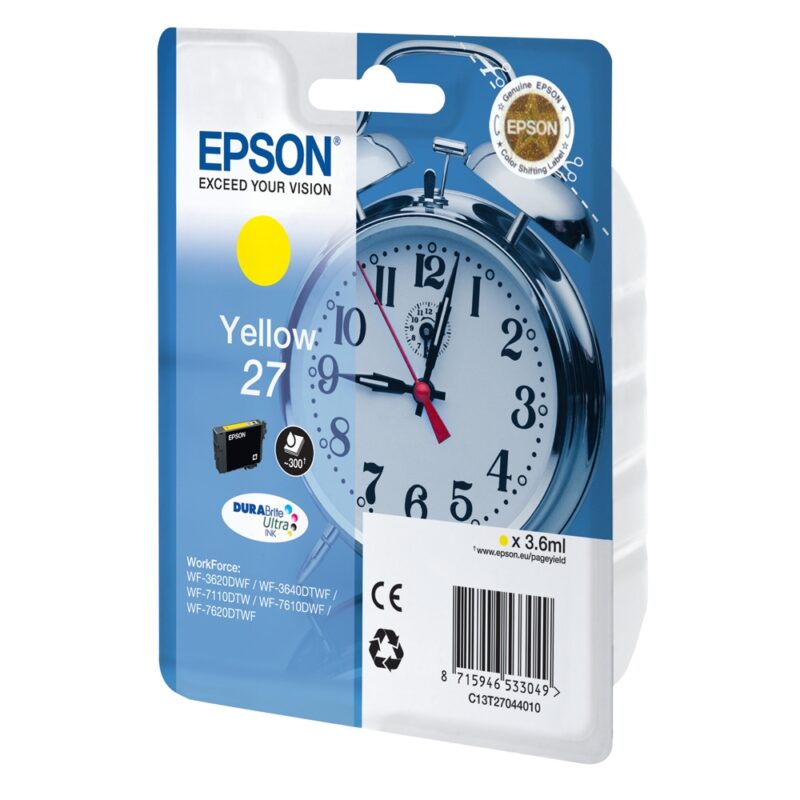 Epson Μελάνι Inkjet Series 27 Yellow (C13T27044012) (EPST270440) Epson Μελάνι Inkjet Series 27 Yellow (C13T27044012) (EPST270440)