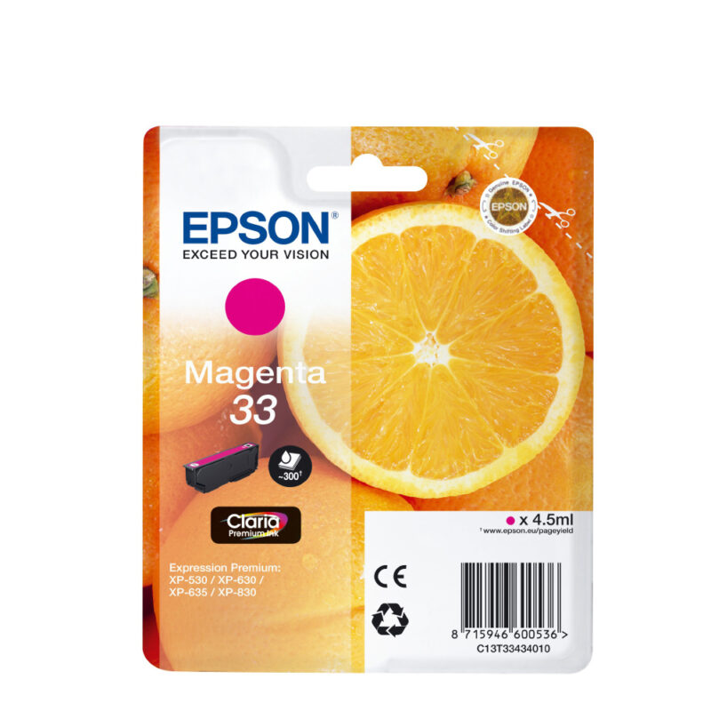 Epson Μελάνι Inkjet Series 33 Magenta (C13T33434012) (EPST334340) Epson Μελάνι Inkjet Series 33 Magenta (C13T33434012) (EPST334340)