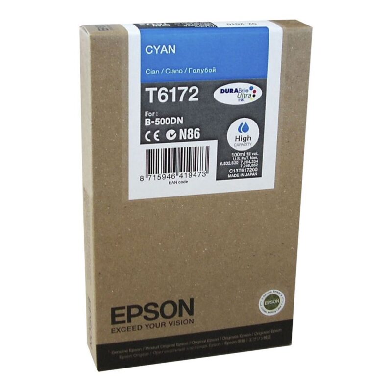 Epson Μελάνι Inkjet T6172 High Capacity Cyan (C13T617200) (EPST617200) Epson Μελάνι Inkjet T6172 High Capacity Cyan (C13T617200) (EPST617200)