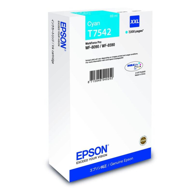 Epson Μελάνι Inkjet T7542 Cyan XXL (EPST754240)