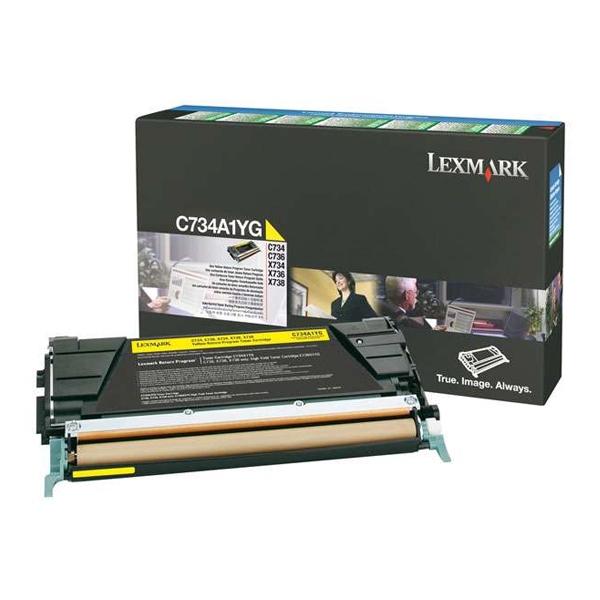LEXMARK C73x/X73x YELLOW TONER (6k) (C734A1Y) (LEXC734A1Y) LEXMARK C73x/X73x YELLOW TONER (6k) (C734A1Y) (LEXC734A1Y)