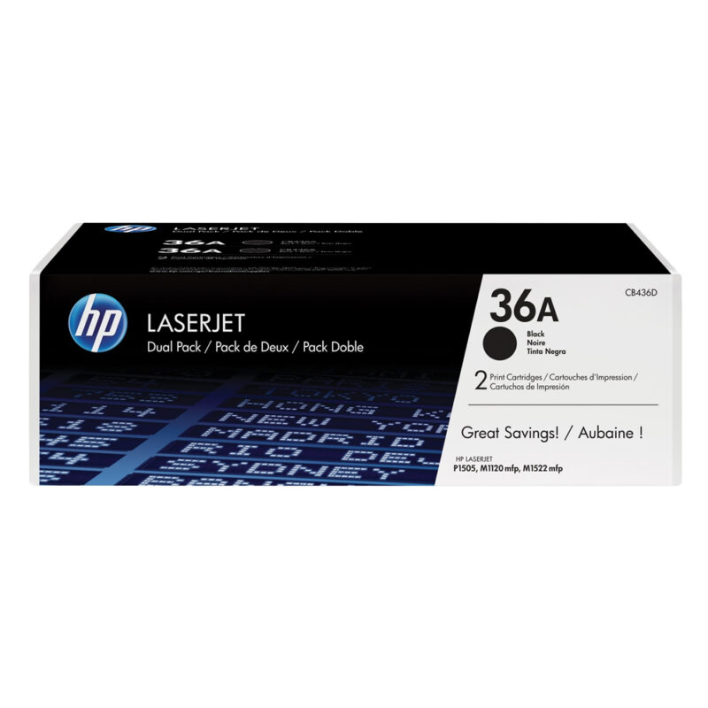 HP LaserJet P1505 Black Dual Pack (CB436AD) (HPCB436AD) HP LaserJet P1505 Black Dual Pack (CB436AD) (HPCB436AD)