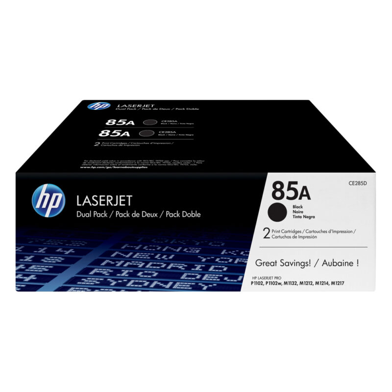HP LaserJet P100/M1130 Black Toner Twin Pack (CE285AD) (HPCE285AD) HP LaserJet P100/M1130 Black Toner Twin Pack (CE285AD) (HPCE285AD)
