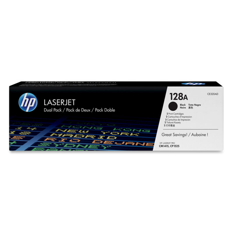 HP Toner 128A LJ CP1525/CM1415 Black Dual Pack (CE320AD) (HPCE320AD)