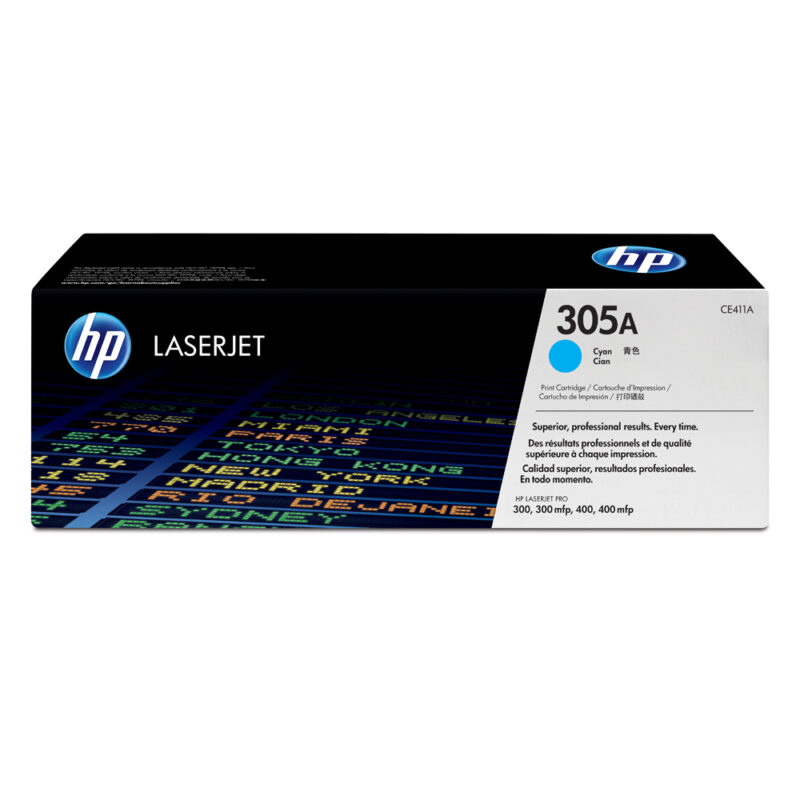 HP LaserJet PRO 300/400 305A Cyan Toner (CE411A) (HPCE411A) HP LaserJet PRO 300/400 305A Cyan Toner (CE411A) (HPCE411A)