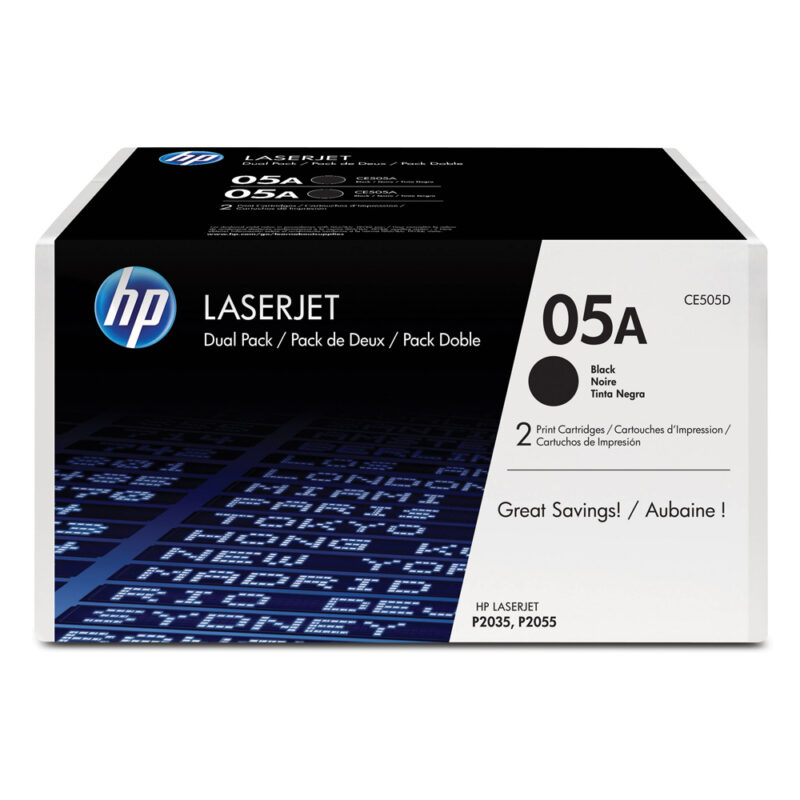 HP TONERCART. LJ P2035/2055 BLACK DUAL PACK (CE505D) (HPCE505D) HP TONERCART. LJ P2035/2055 BLACK DUAL PACK (CE505D) (HPCE505D)