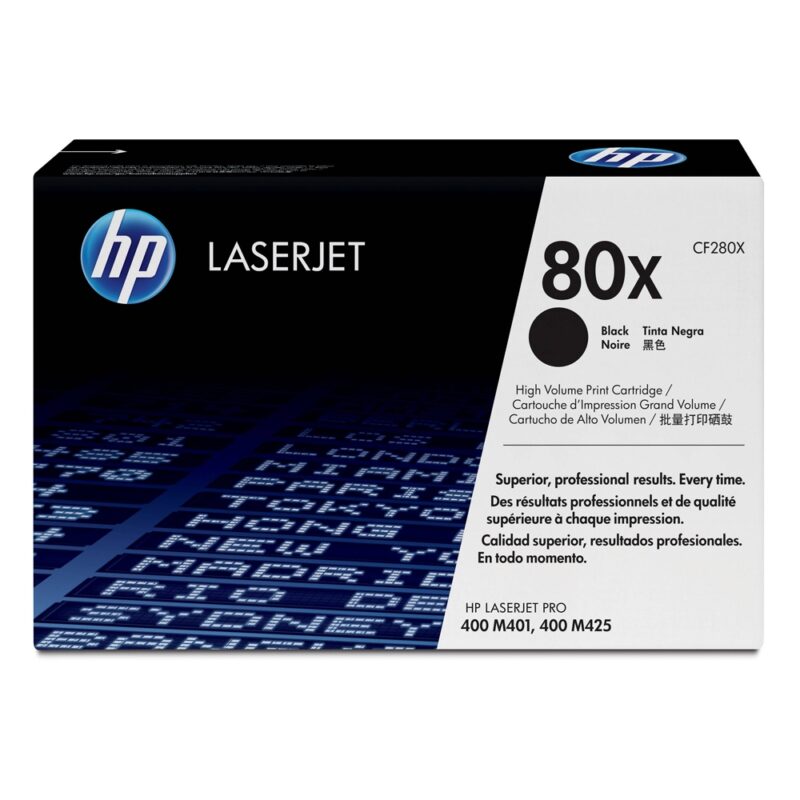 HP 80A LaseJet Black Toner HC (6.9k) (CF280X) (HPCF280X) HP 80A LaseJet Black Toner HC (6.9k) (CF280X) (HPCF280X)