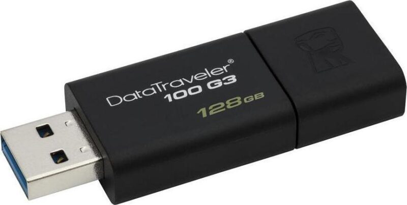 Kingston Data Traveler 100 G3 128GB USB 3.0 Flash Drive (Black) (DT100G3/128GB) (KINDT100G3/128GB)