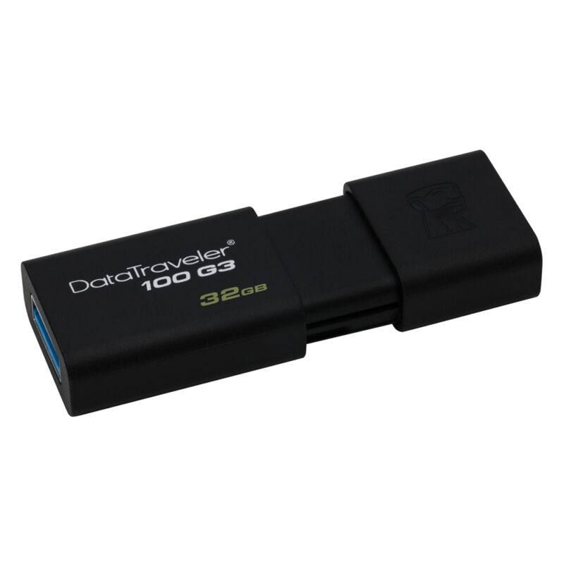Kingston Data Traveler 100 G3 32GB USB 3.0 Flash Drive (Black) (DT100G3/32GB) (KINDT100G3/32) Kingston Data Traveler 100 G3 32GB USB 3.0 Flash Drive (Black) (DT100G3/32GB) (KINDT100G3/32)