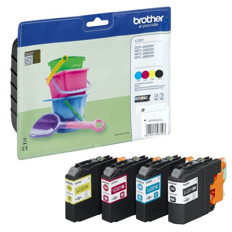 Brother Μελάνι Inkjet LC-221 Black & Tri-Colour (LC-221VP) (BRO-LC-221VP) Brother Μελάνι Inkjet LC-221 Black & Tri-Colour (LC-221VP) (BRO-LC-221VP)