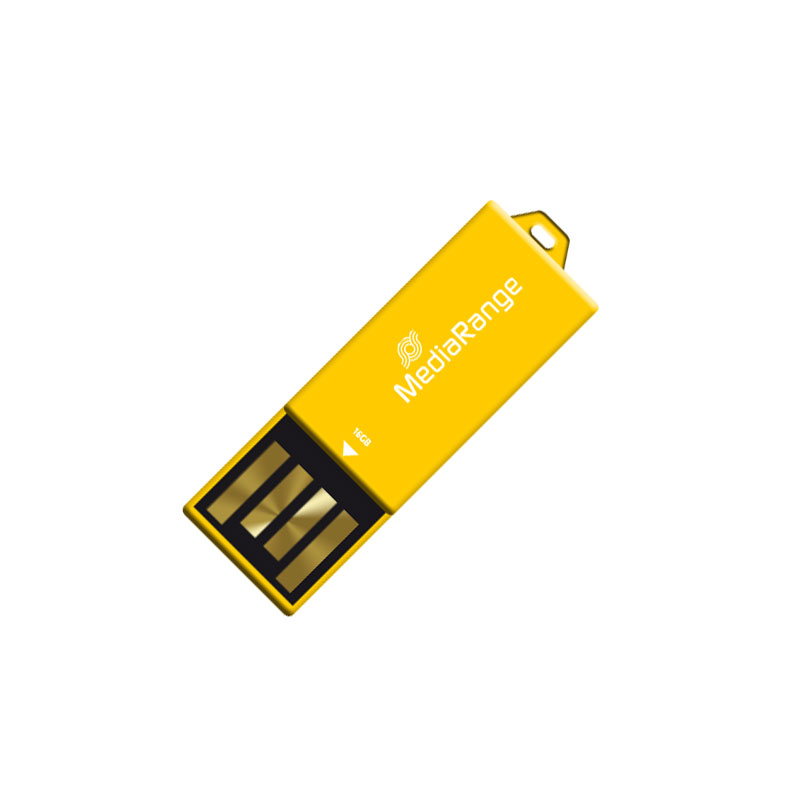 MediaRange USB 2.0 Nano Flash Drive Paper-clip stick 16GB (Yellow) (MR976) MediaRange USB 2.0 Nano Flash Drive Paper-clip stick 16GB (Yellow) (MR976)