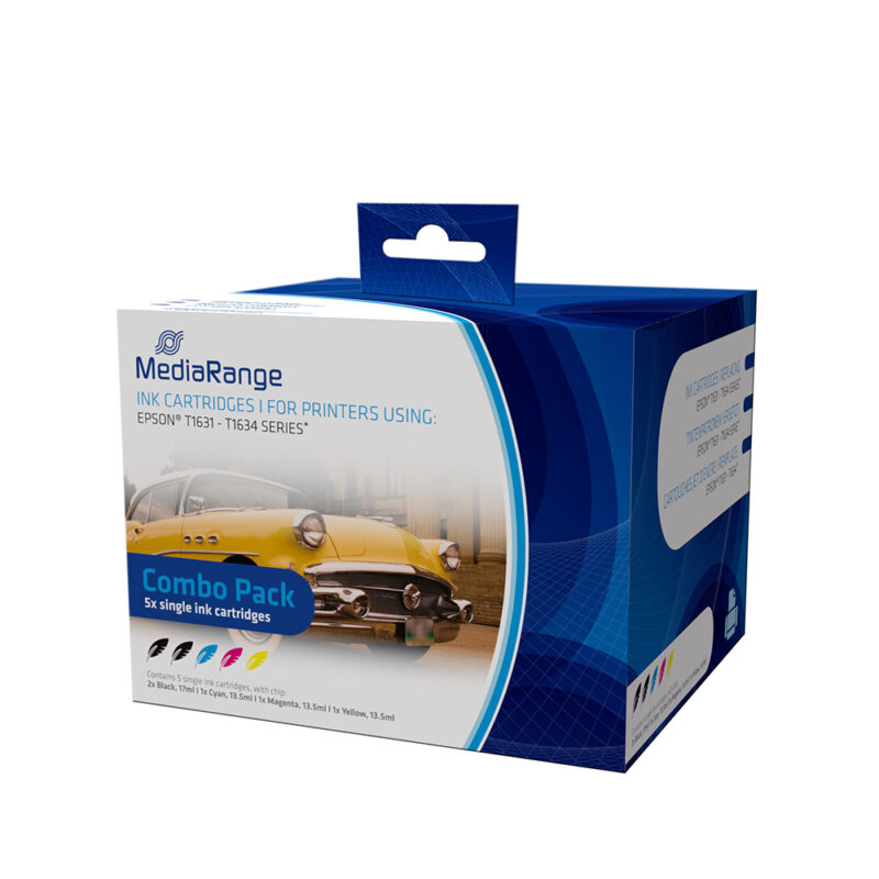 Inkjet MEDIARANGE Συμβατό για Εκτυπωτές Epson (4-Colour) (T1631/T1634) (MRET163)