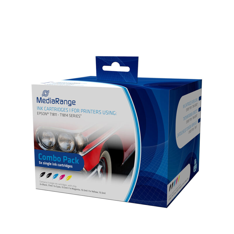 Inkjet MEDIARANGE Συμβατό για Εκτυπωτές Epson (Multipack) (T1811/T1814) (MRET181) Inkjet MEDIARANGE Συμβατό για Εκτυπωτές Epson (Multipack) (T1811/T1814) (MRET181)