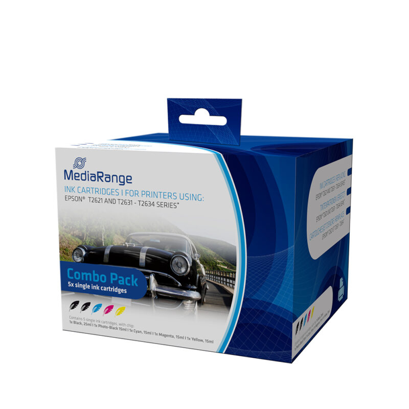 Inkjet MEDIARANGE Συμβατό για Εκτυπωτές Epson (Multipack) (T2621/T2631-T2634) (MRET263)