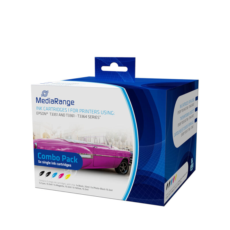 Inkjet MEDIARANGE Συμβατό για Εκτυπωτές Epson (Multipack) (T3351/T3361-T3364) (MRET336)