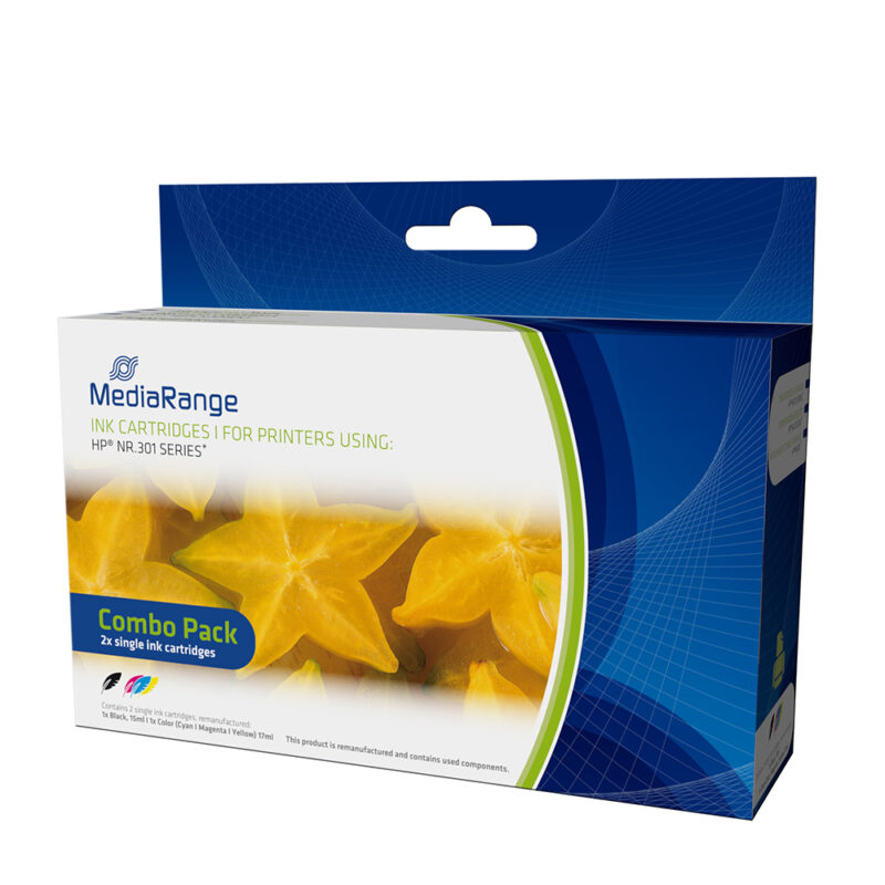 Inkjet MEDIARANGE Συμβατό για Εκτυπωτές HP (Multipack) (No.301) (MRHP301XLBC)