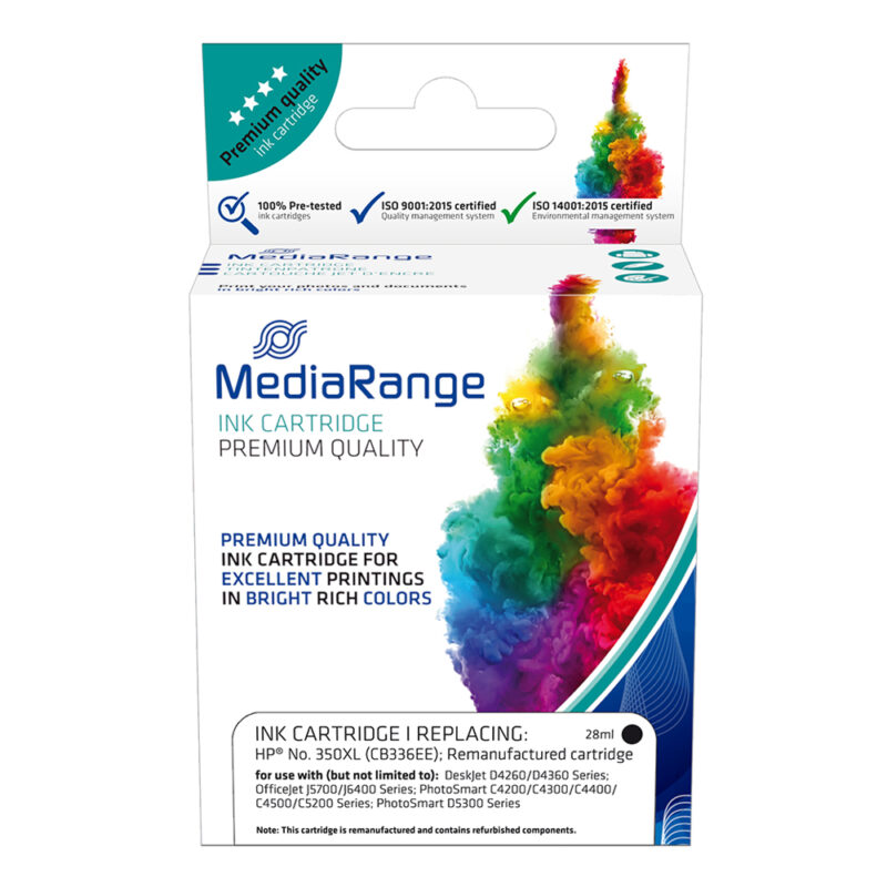 Inkjet MEDIARANGE Συμβατό για Εκτυπωτές HP (Black) (No.350XL) (CB336EE) (MRHP350BKXL) Inkjet MEDIARANGE Συμβατό για Εκτυπωτές HP (Black) (No.350XL) (CB336EE) (MRHP350BKXL)