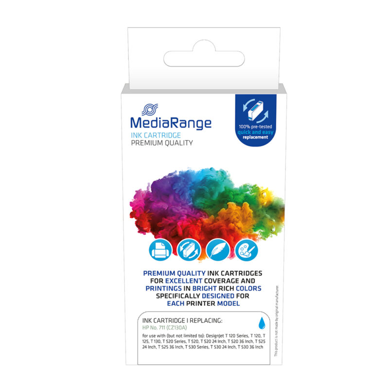 Inkjet MEDIARANGE Συμβατό για Εκτυπωτές HP (Cyan) (No.711) (CZ130A) (MRHP711C) Inkjet MEDIARANGE Συμβατό για Εκτυπωτές HP (Cyan) (No.711) (CZ130A) (MRHP711C)