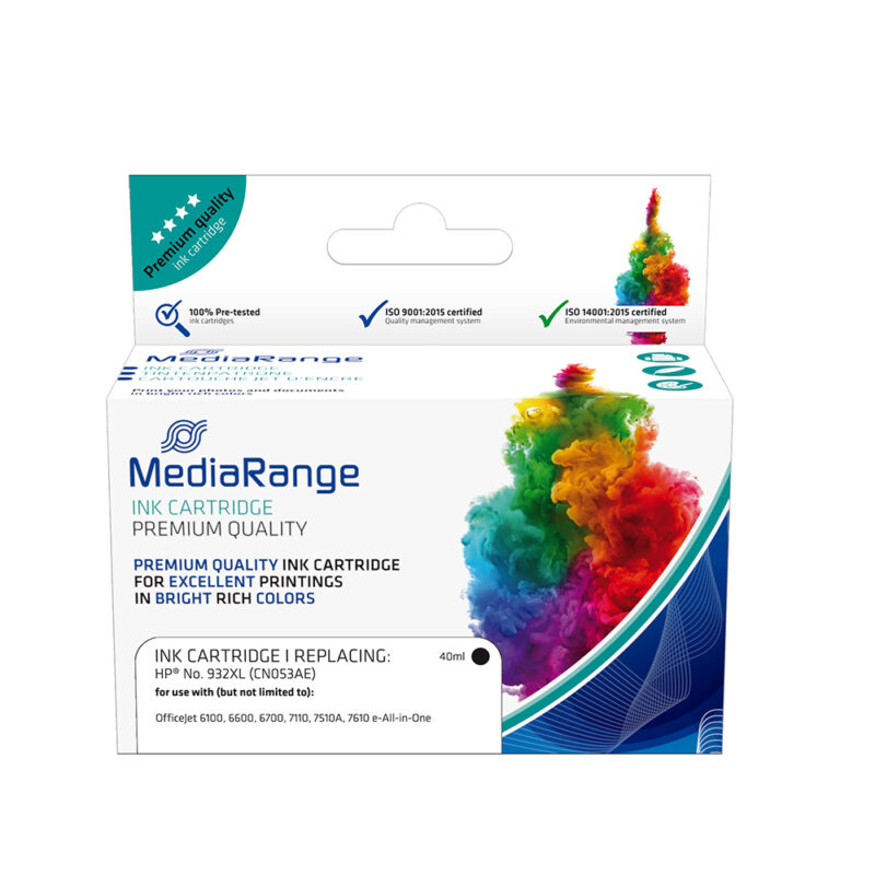 Inkjet MEDIARANGE Συμβατό για Εκτυπωτές HP (Black) (No.932XL) (CN053AE) (MRHP932BKXL) Inkjet MEDIARANGE Συμβατό για Εκτυπωτές HP (Black) (No.932XL) (CN053AE) (MRHP932BKXL)