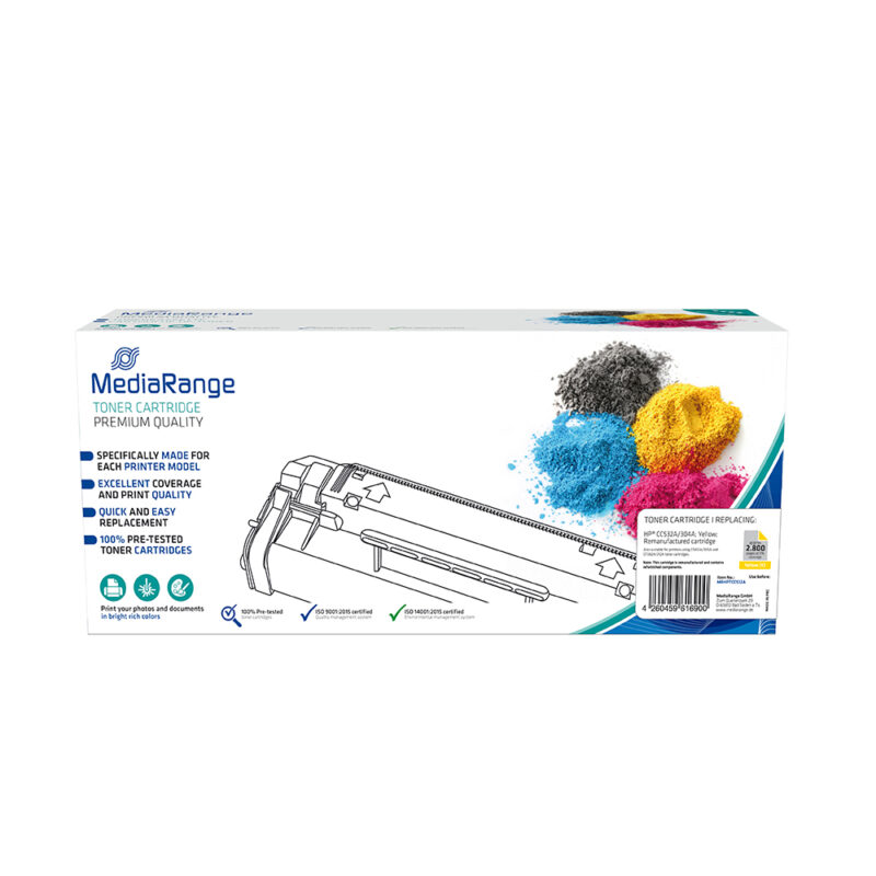 Toner MEDIARANGE Συμβατό για Εκτυπωτές HP (Yellow) (CC532A/304A/CE412A/305A/CF382A/312A) (MRHPTCC532A) Toner MEDIARANGE Συμβατό για Εκτυπωτές HP (Yellow) (CC532A/304A/CE412A/305A/CF382A/312A) (MRHPTCC532A)