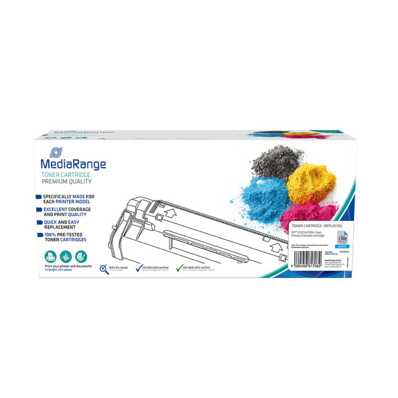 Toner MEDIARANGE Συμβατό για Εκτυπωτές HP (Cyan) (CE321A/128A) (MRHPTCE321A) Toner MEDIARANGE Συμβατό για Εκτυπωτές HP (Cyan) (CE321A/128A) (MRHPTCE321A)