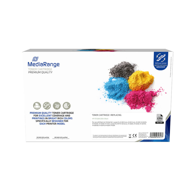 Toner MEDIARANGE Συμβατό για Εκτυπωτές HP (Black) (CF226X/26X) (MRHPTCF226X) Toner MEDIARANGE Συμβατό για Εκτυπωτές HP (Black) (CF226X/26X) (MRHPTCF226X)