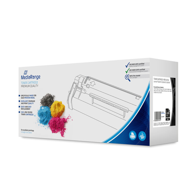 Toner MEDIARANGE Συμβατό για Εκτυπωτές Lexmark (Black) E260A11E/E260A21E/E260A31E (MRLXT260A)