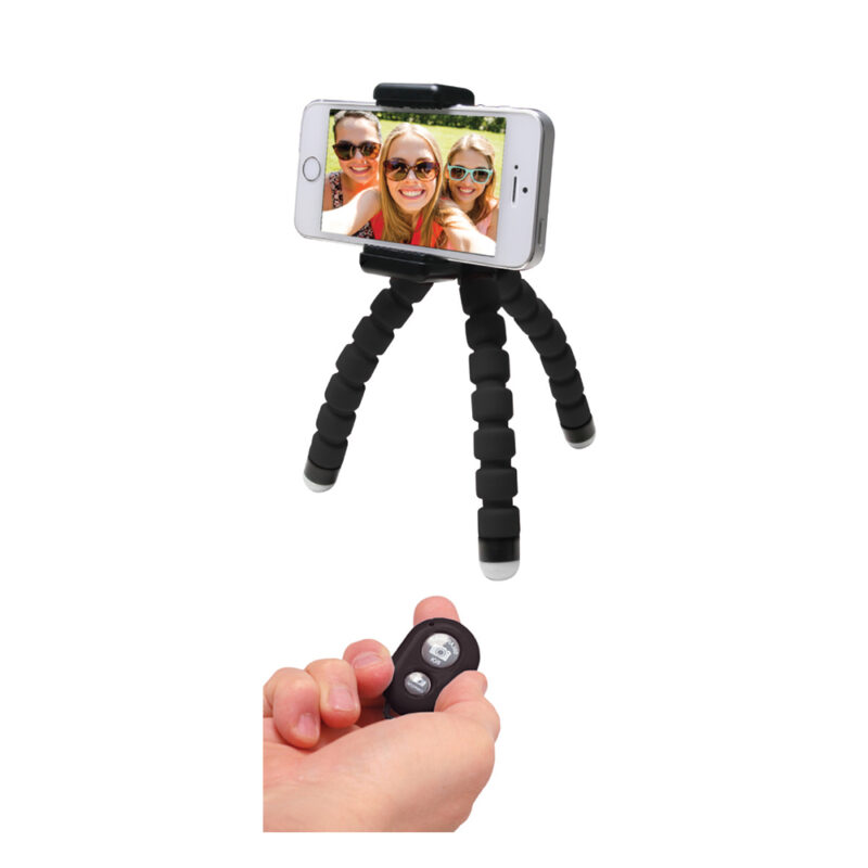 MediaRange Universal Mini Tripod With Flexible legs and remote shutter