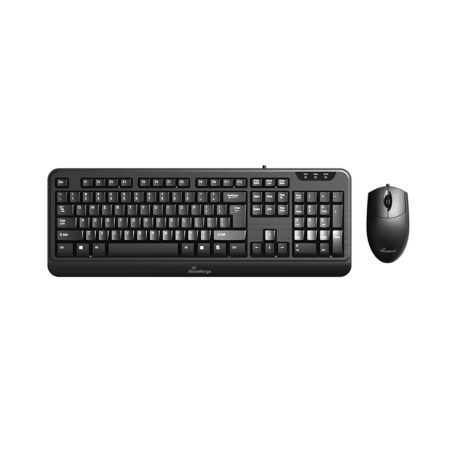 MediaRange Corded Keyboard & 3-button mouse set