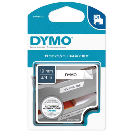 Ταινία Ετικετογράφου DYMO D1 Permanent Polyestertape 19mm x 5