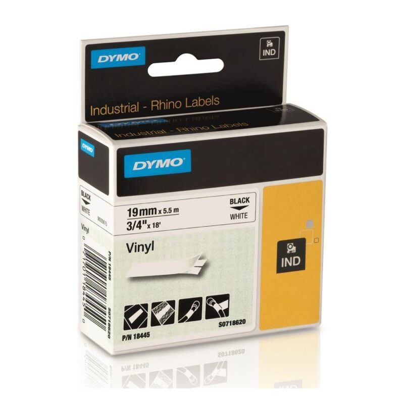Ταινία Ετικετογράφου DYMO Vinyl (Μαύρα Γράμματα σε Λευκό Φόντο) (S0718620) (DYMO18445) Ταινία Ετικετογράφου DYMO Vinyl (Μαύρα Γράμματα σε Λευκό Φόντο) (S0718620) (DYMO18445)