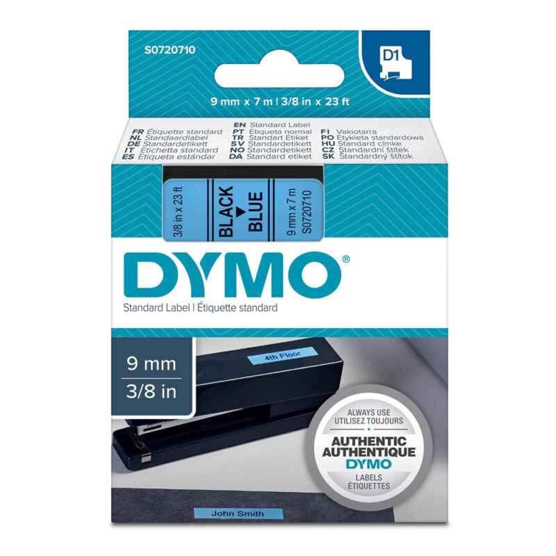 Ταινία Ετικετογράφου DYMO Standard 40916 9mm x 7m (Μαύρα Γράμματα σε Μπλέ Φόντο) (S0720710) (DYMO40916)