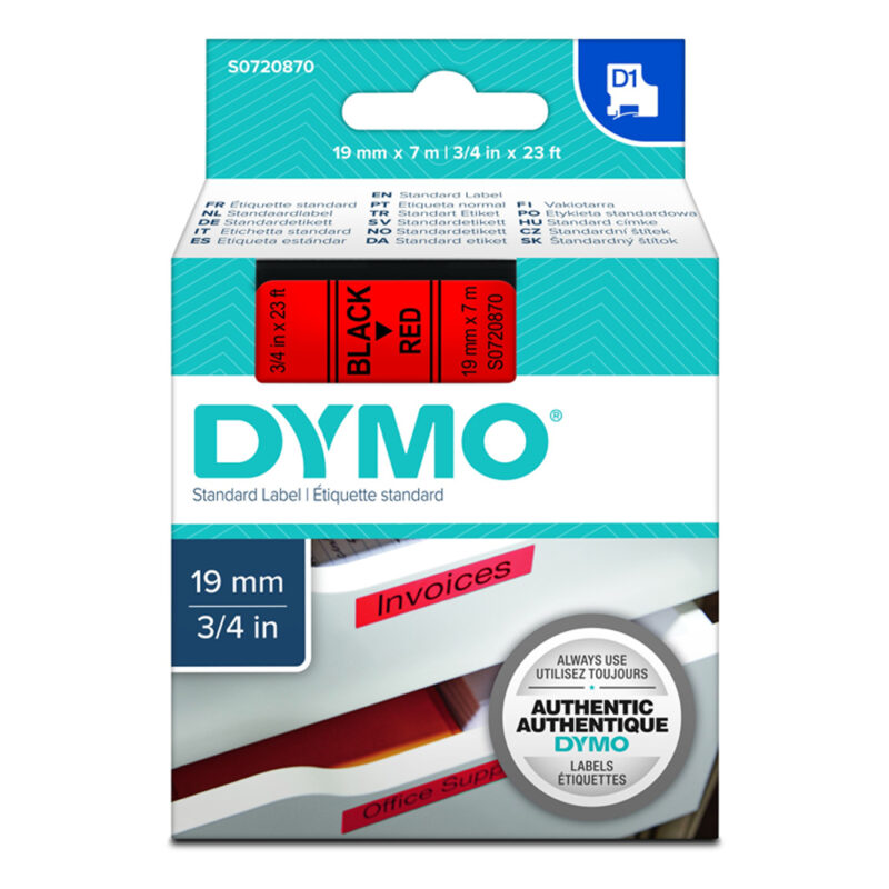 Ταινία Ετικετογράφου DYMO Standard 45811 19 mm x 7 m (Λευκά Γράμματα σε Μαύρο Φόντο) (S0720910) (DYMO45811) Ταινία Ετικετογράφου DYMO Standard 45811 19 mm x 7 m (Λευκά Γράμματα σε Μαύρο Φόντο) (S0720910) (DYMO45811)